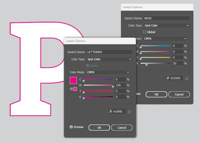Single Color Lettering