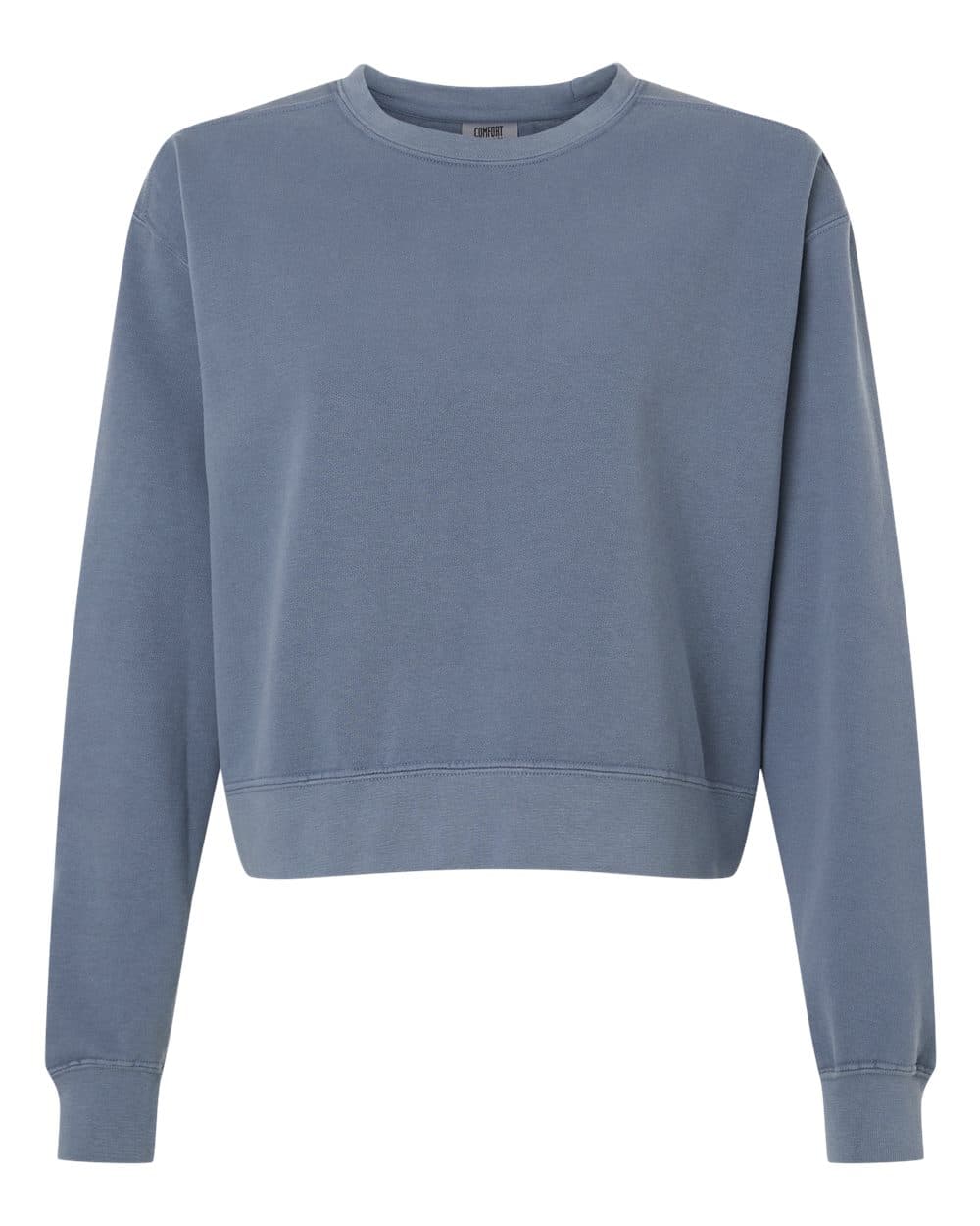 Women's Garment-Dyed Mid-Length Crewneck Sweatshirt