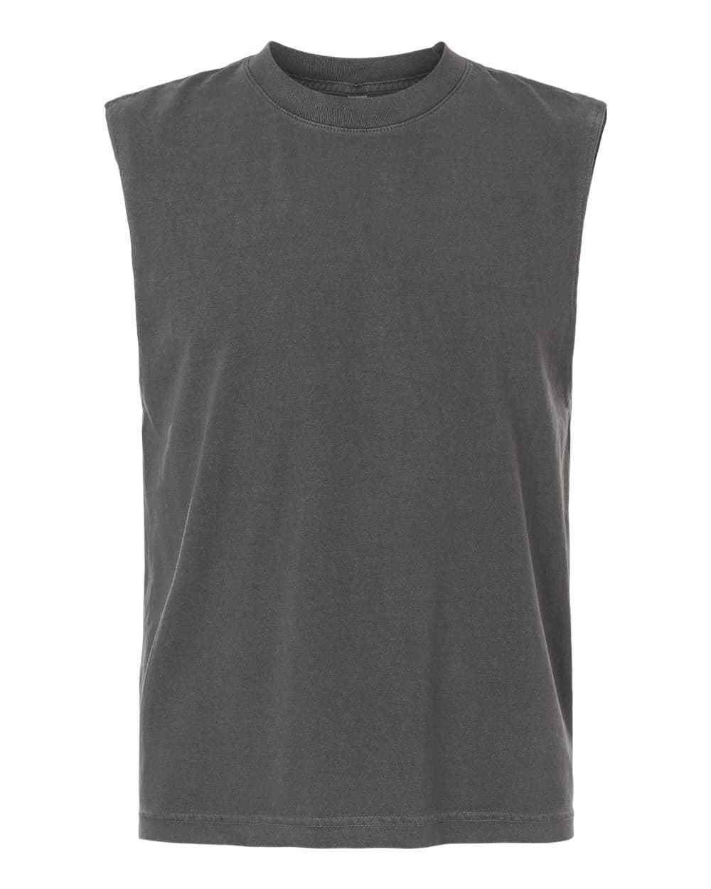 Unisex Heavyweight Cotton Garment-Dyed Mid-Length Muscle Tee