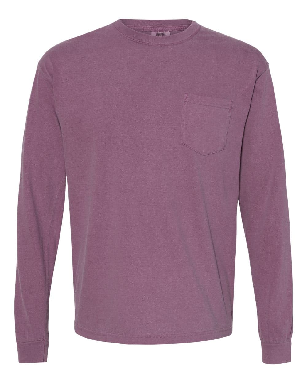 Unisex Garment-Dyed Heavyweight Long Sleeve Pocket T-Shirt