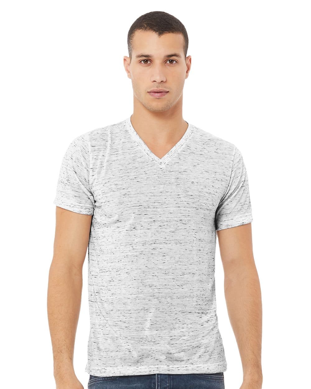Unisex Textured Jersey V-Neck Tee