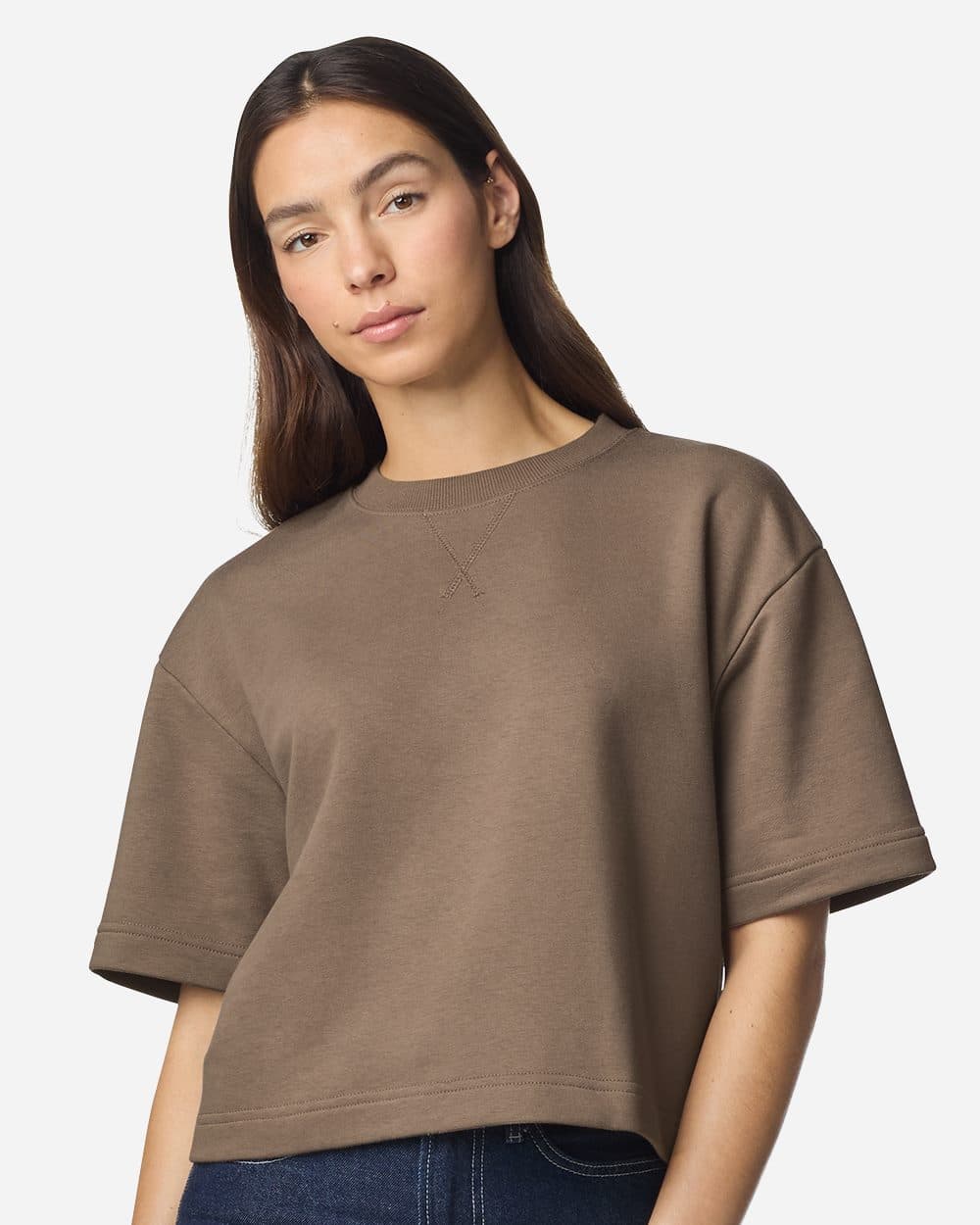 Women's French Terry Mid-Length Boxy Top