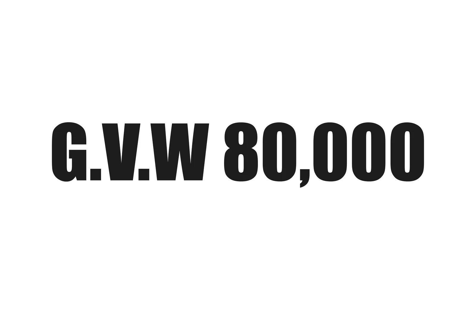 Gross Weight (GVW) Sticker