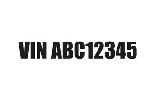 VIN Number Sticker