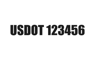 USDOT Number Sticker