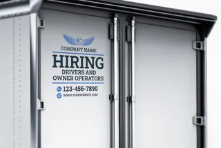 Now Hiring Trailer Door Sticker