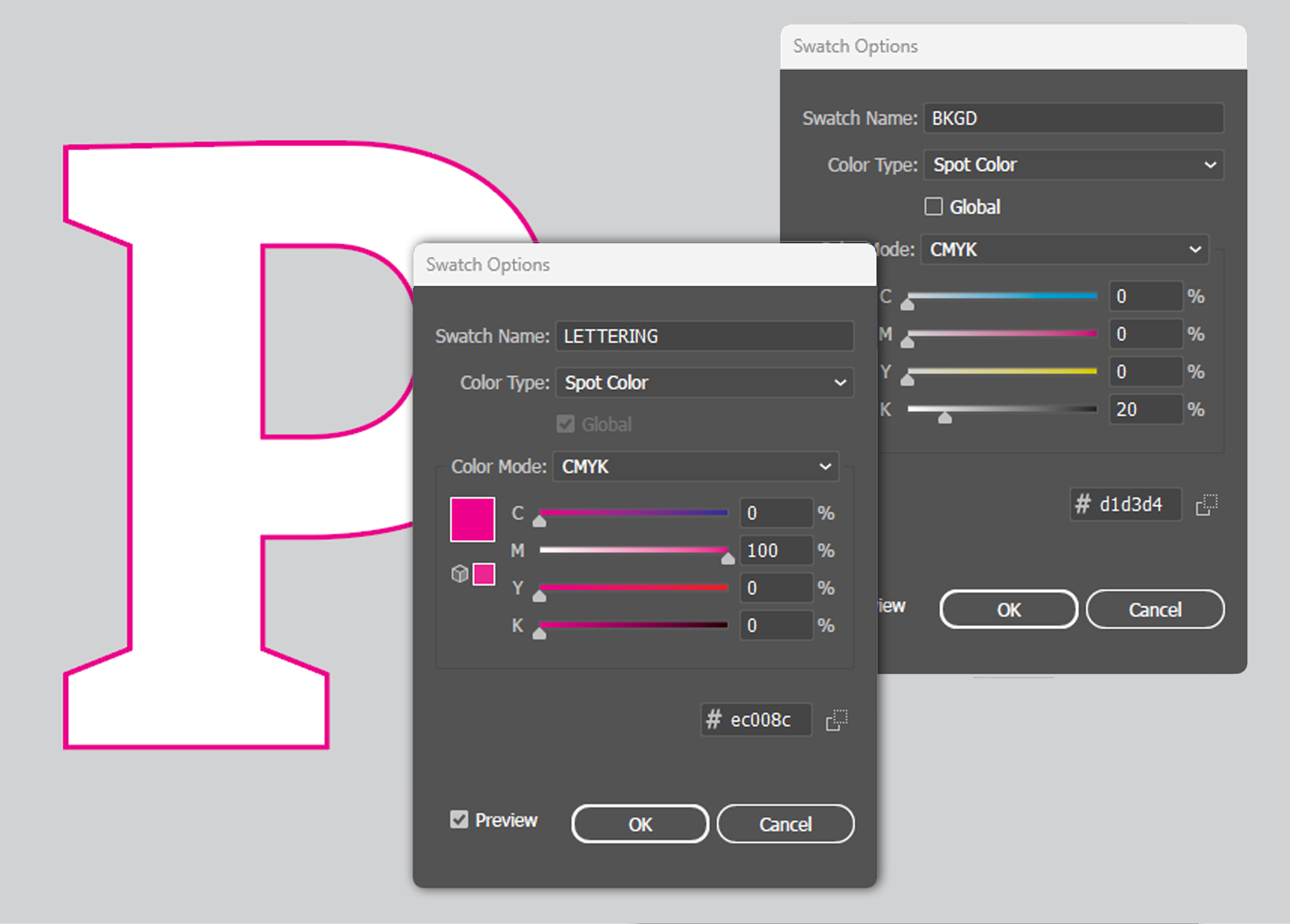 1. Single Color Lettering & Etched Glass Upload